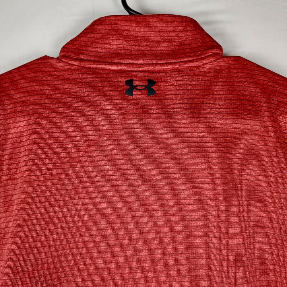 Under Armour Storm SweaterFleece 1/4-Zip XL Red Pullover Men’s Golf Performance - Picture 4 of 11